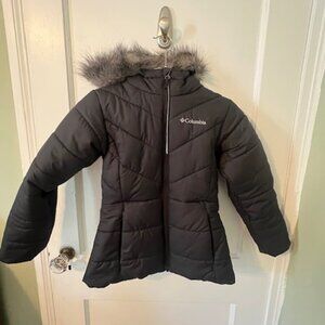 Black Columbia girls puffer jacket